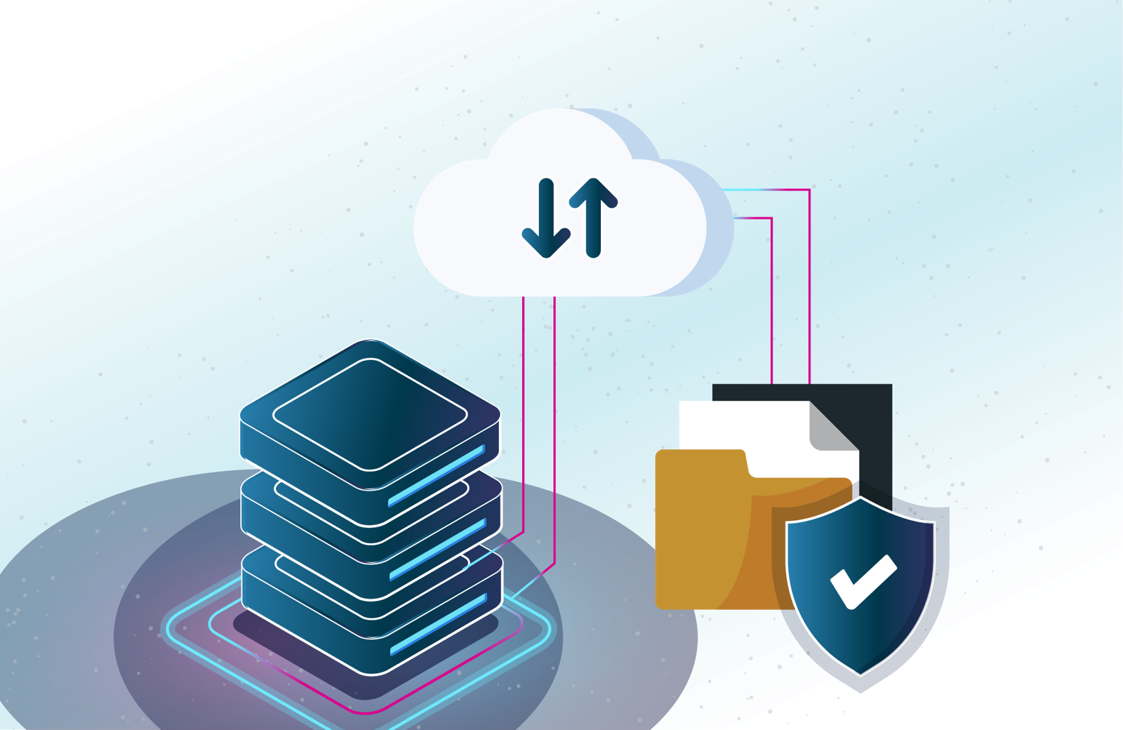Cloud services management illustration